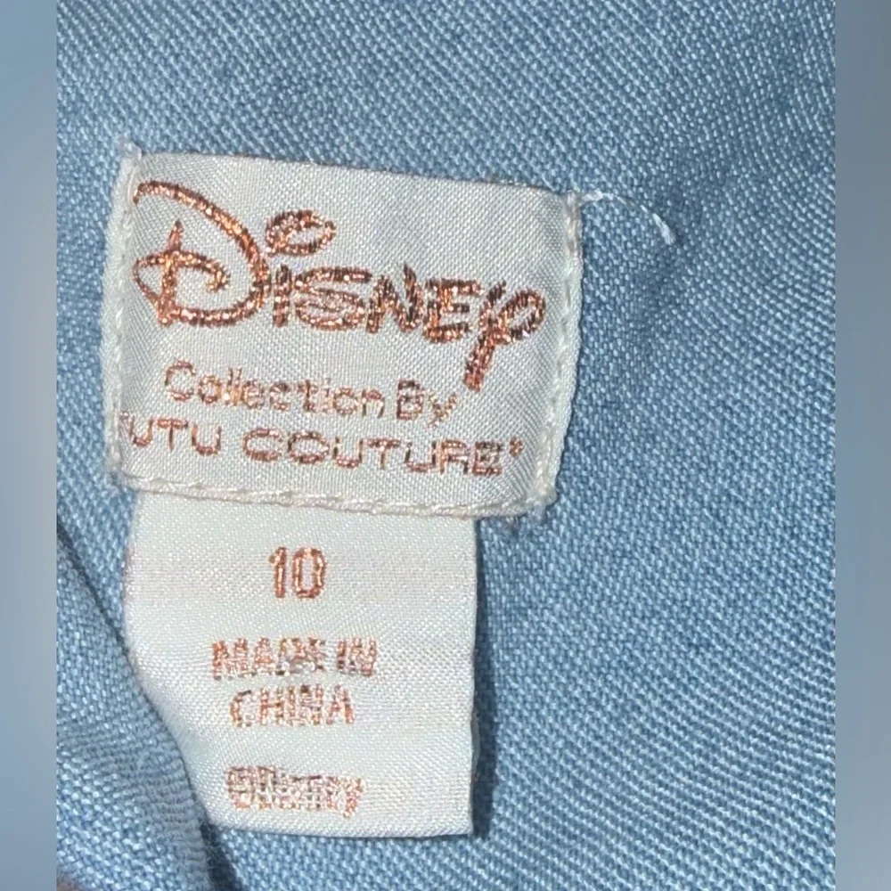 Girls 10 Disney Minnie Mouse Patch Denim Jean Jacket Collection by Tutu Couture
